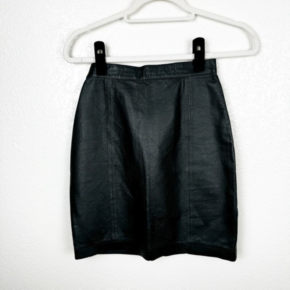 Wilson's Suede & Leather Vintage 100% Genuine Leather Skirt Size 6